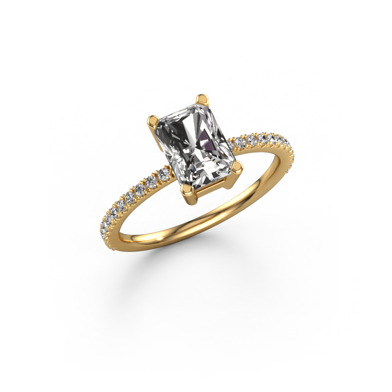 Image of Engagement ring Denita 2 RAD 585 gold Lab grown diamond 1.68 crt