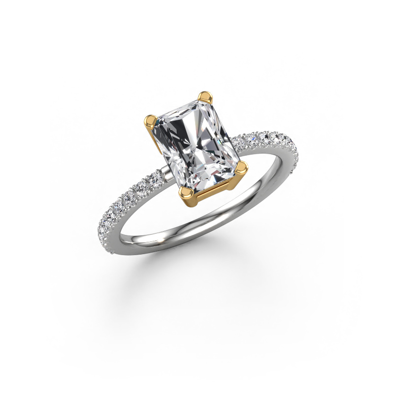 Image de Bague de fiançailles Denita 2 RAD 585 or blanc Diamant synthétique 1.99 crt