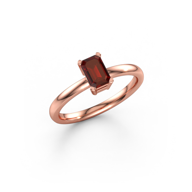 Bild av Förlovningsring Denita 1 EME 585 roséguld Granat 6x4 mm