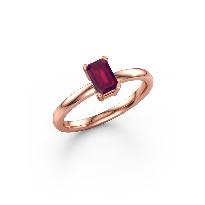 Bild av Förlovningsring Denita 1 EME 585 roséguld Rodolit 6x4 mm