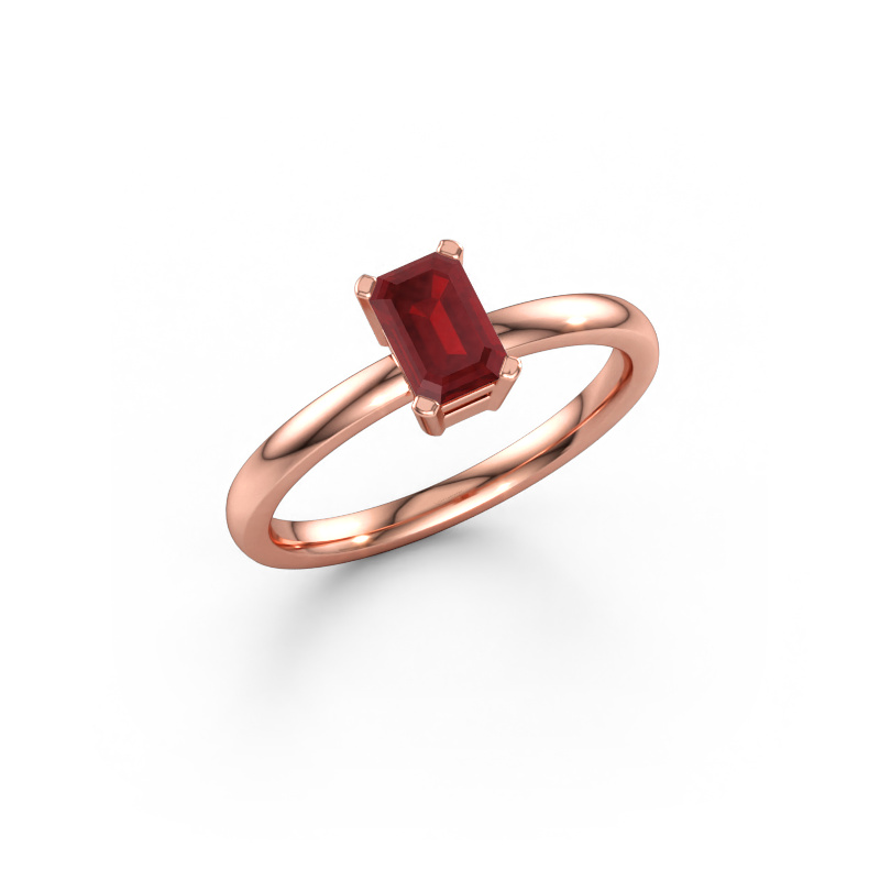 Bild av Förlovningsring Denita 1 EME 585 roséguld Rubin 6x4 mm