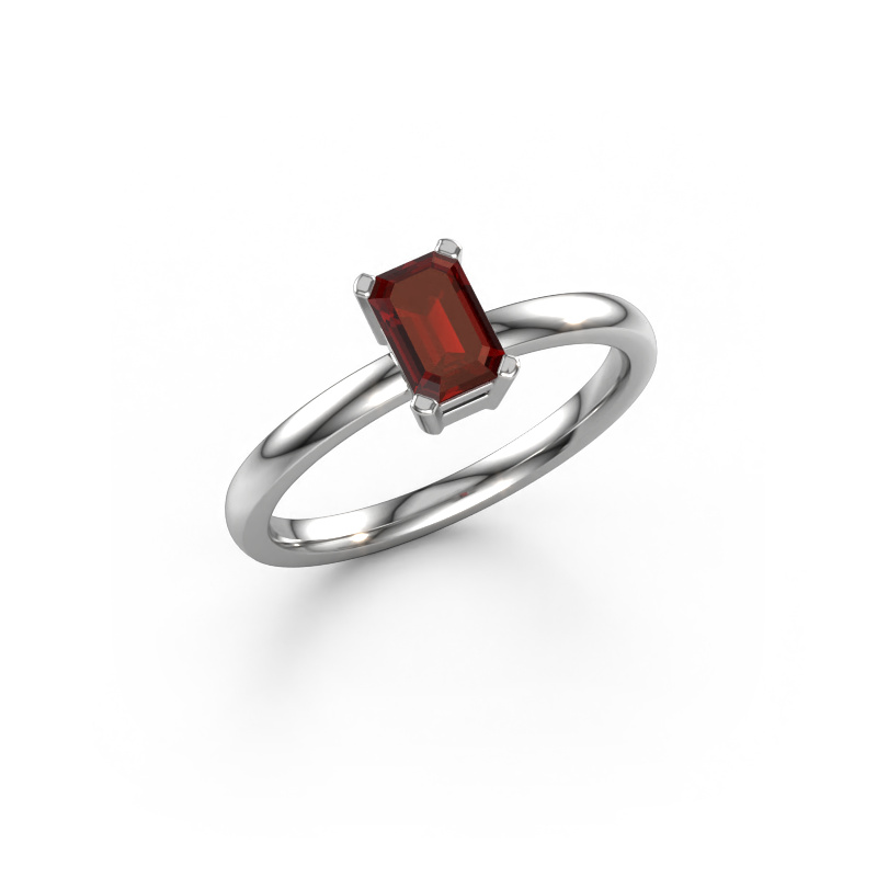 Image of Engagement ring Denita 1 EME 950 platinum Garnet 6x4 mm