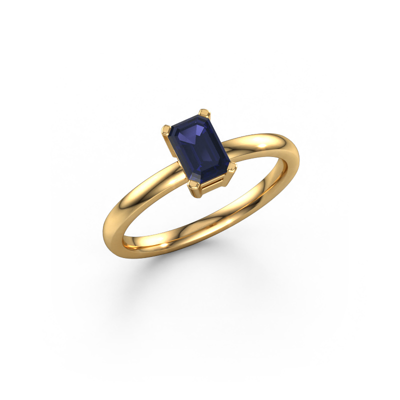 Bild von Verlobungsring Denita 1 EME 585 Gold Saphir 6x4 mm