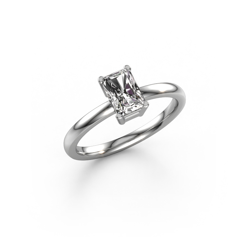 Image of Engagement ring Denita 1 RAD 950 platinum Lab grown diamond 0.75 crt