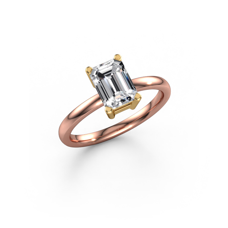 Afbeelding van Verlovingsring Denita 1 EME 585 rosé goud Diamant 1.50 crt