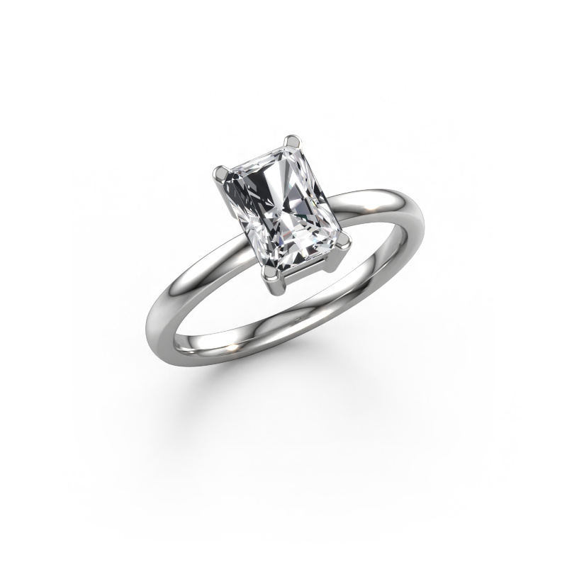 Image of Engagement ring Denita 1 RAD 950 platinum Lab grown diamond 1.50 crt