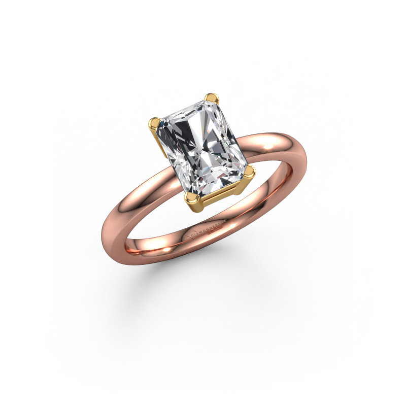 Image de Bague de fiançailles Denita 1 RAD 585 or rose Diamant synthétique 1.75 crt