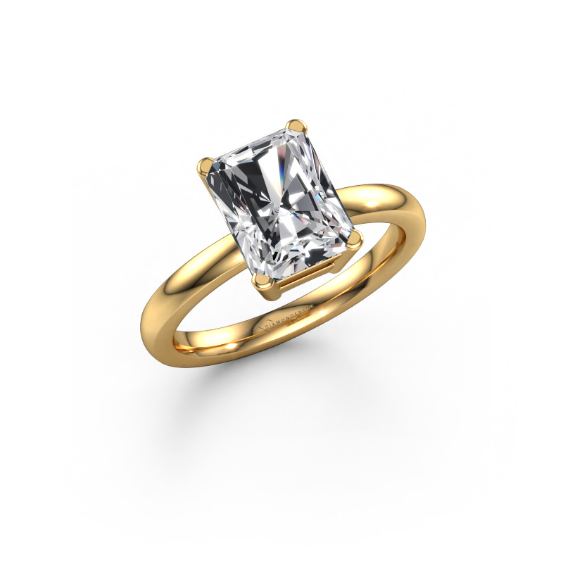 Image of Engagement ring Denita 1 RAD 585 gold Lab grown diamond 2.50 crt