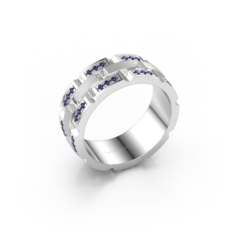 Bild av Herrring Ricardo 4 585 vitt guld Safir 1.2 mm