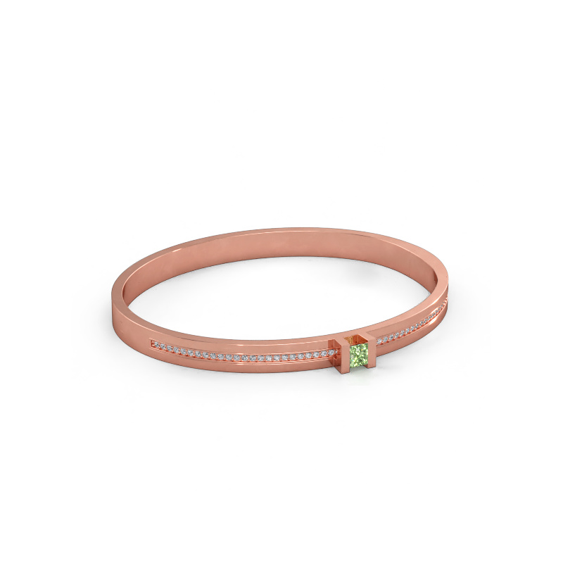 Bild av Armband Desire 585 roséguld Grön labbodlad diamant 4 mm