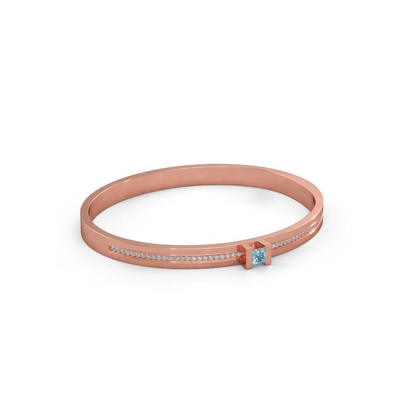 Bild av Armband Desire 585 roséguld Blå labbodlad diamant 4 mm