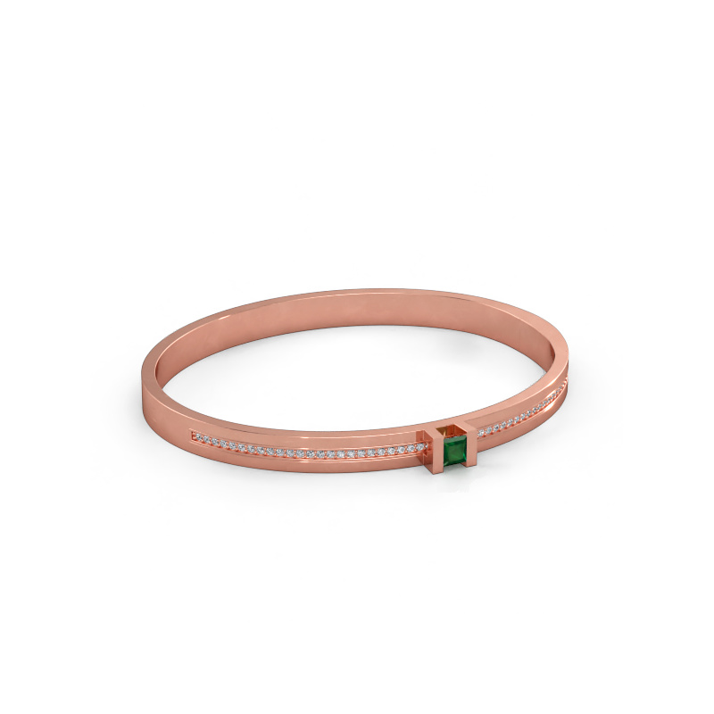 Immagine di Bracciale Desire 585 oro rosa Smeraldo 4 mm