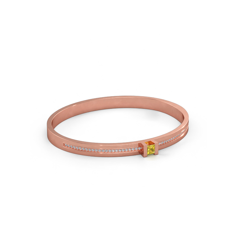 Immagine di Bracciale Desire 585 oro rosa Zaffiro giallo 4 mm