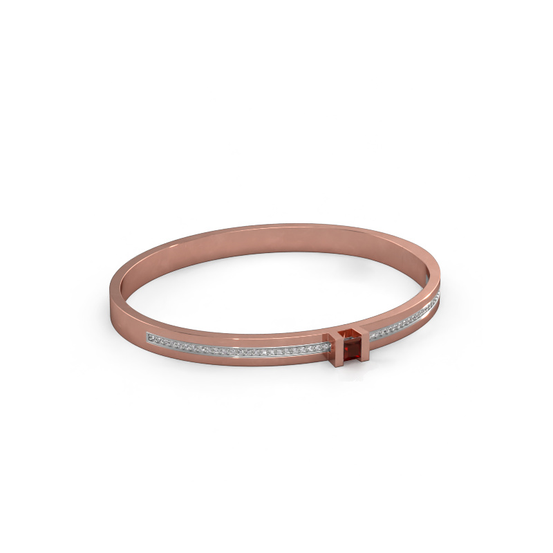 Image de Bracelet Desire 585 or rose Grenat 4 mm