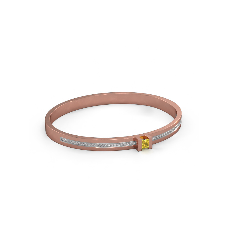 Image of Bracelet Desire 585 rose gold Yellow sapphire 4 mm