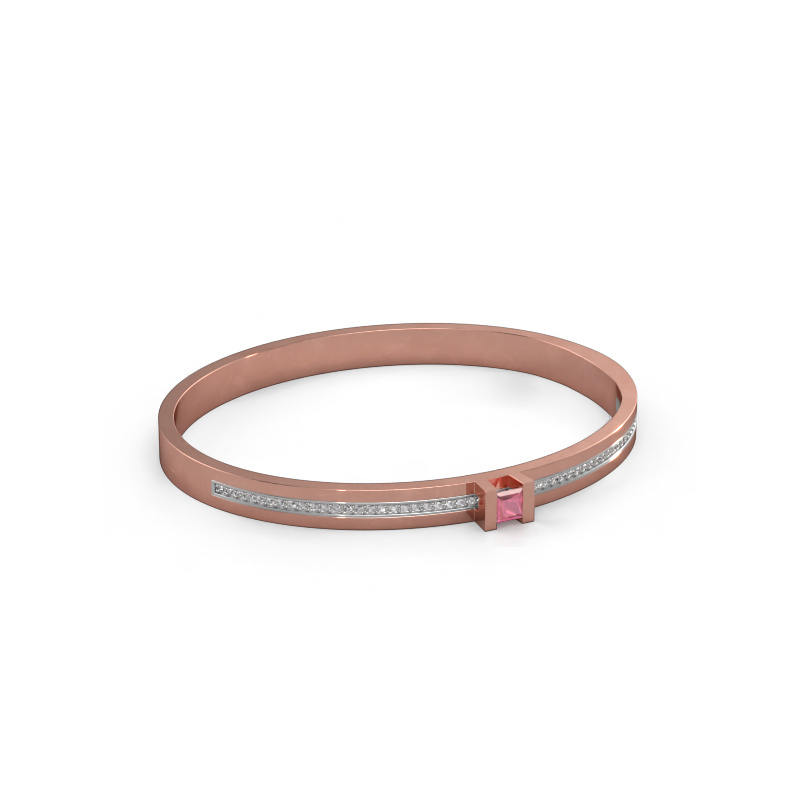 Image of Bracelet Desire 585 rose gold Tourmaline pink 4 mm