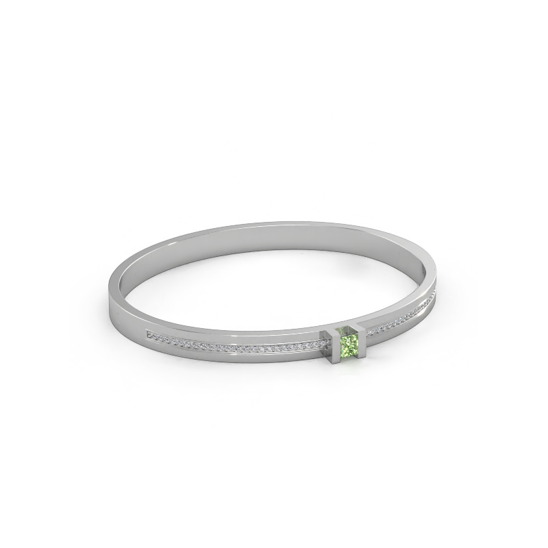 Bild av Armband Desire 585 vitt guld Grön labbodlad diamant 4 mm