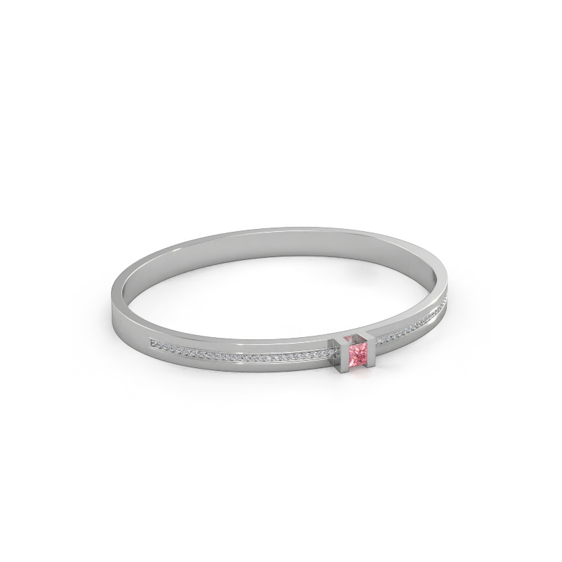 Bild av Armband Desire 585 vitt guld Rosa labbodlad diamant 4 mm
