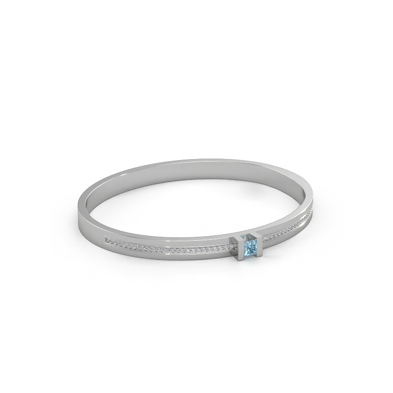 Bild av Armband Desire 585 vitt guld Blå labbodlad diamant 4 mm