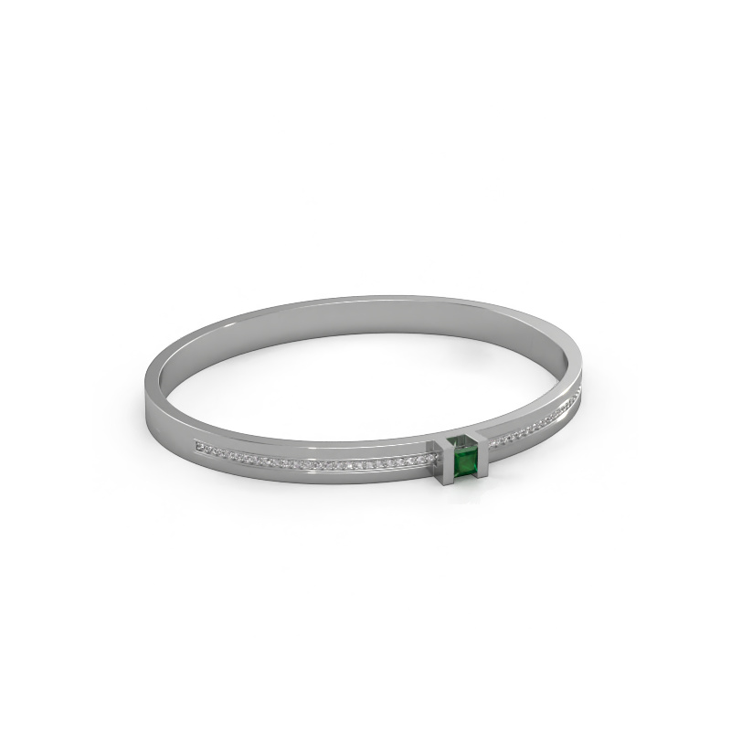Image of Bracelet Desire 585 white gold Emerald 4 mm