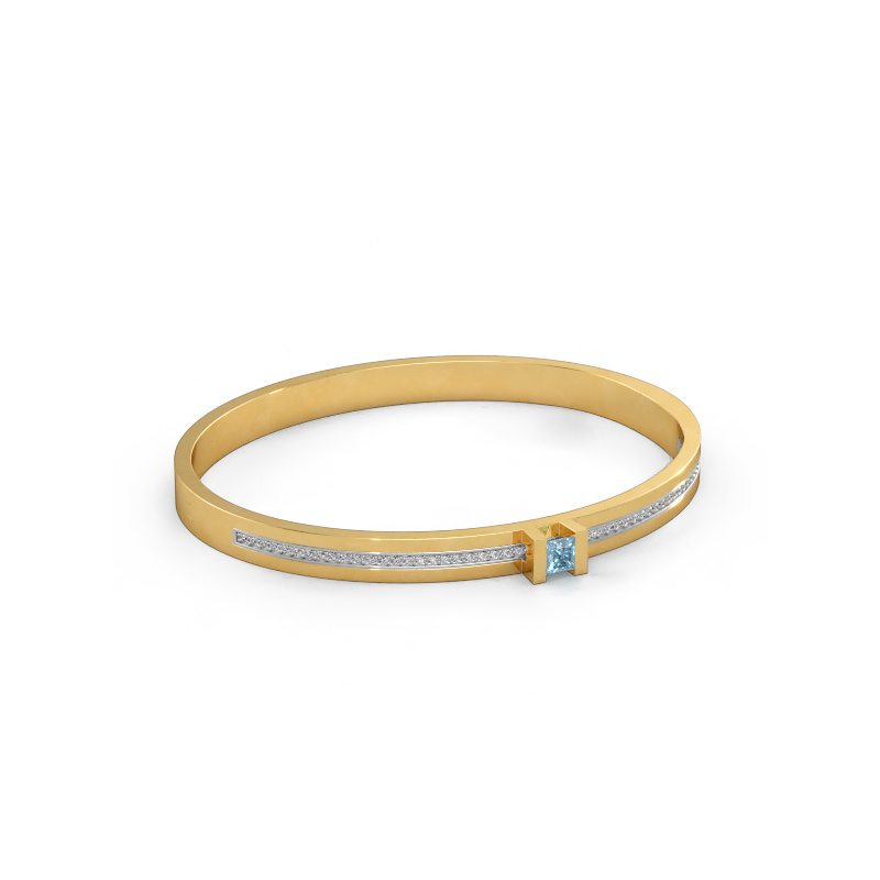 Immagine di Bracciale Desire 585 oro Diamante lab grown blu 4 mm