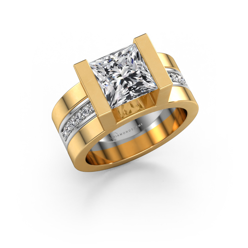 Image of Engagement ring Desire 585 gold Lab grown diamond 2.804 crt