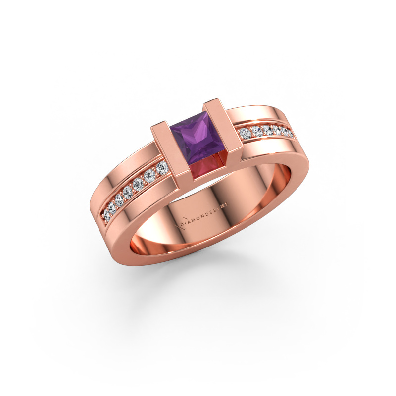 Immagine di Anello di fidanzamento Desire 585 oro rosa Ametista 4 mm