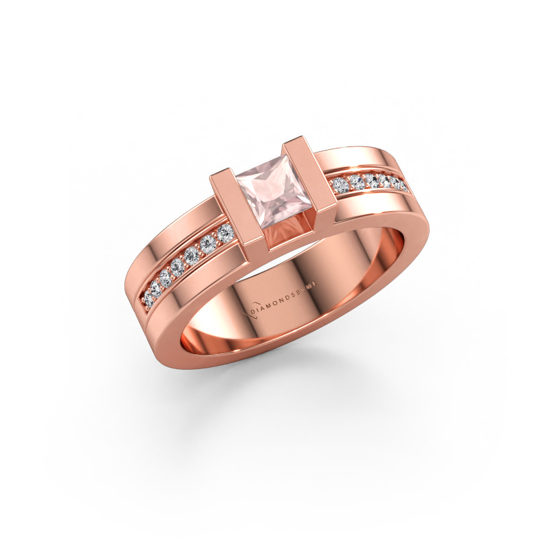 Bild av Förlovningsring Desire 585 roséguld Champagnefärgad morganit 4 mm