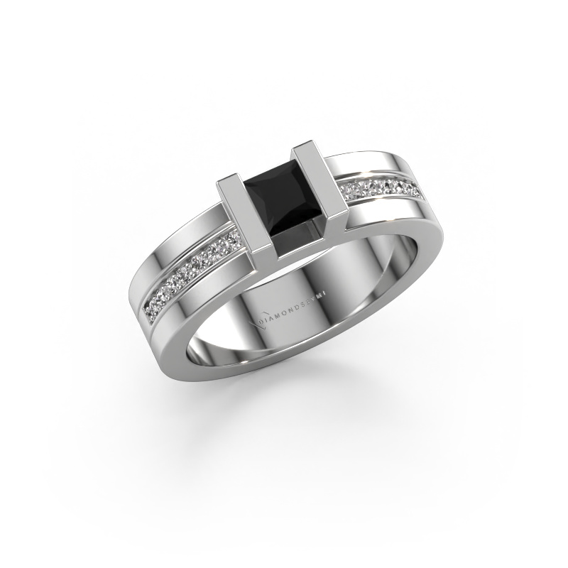 Image de Bague de fiançailles Desire 585 or blanc Diamant noir 0.615 crt