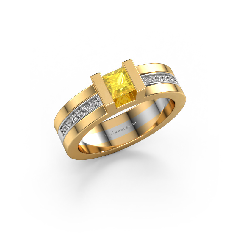 Bild von Verlobungsring Desire 585 Gold Gelb Saphir 4 mm