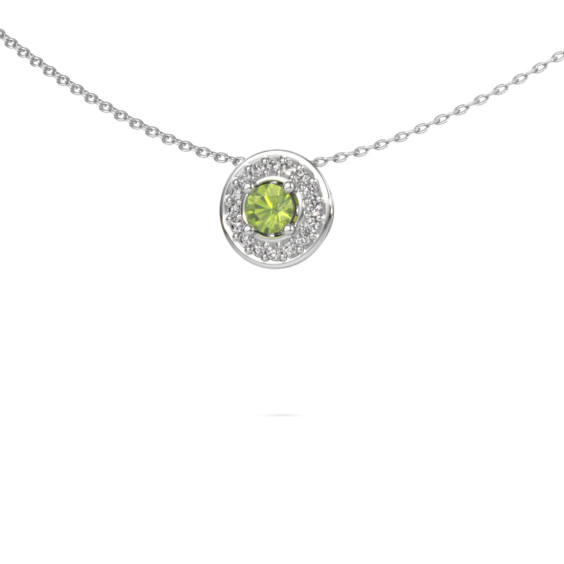 Bild von Anhänger Agaat 585 Weißgold Peridot 4 mm