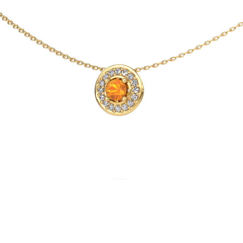 Image of Pendant Agaat 585 gold Citrin 4 mm