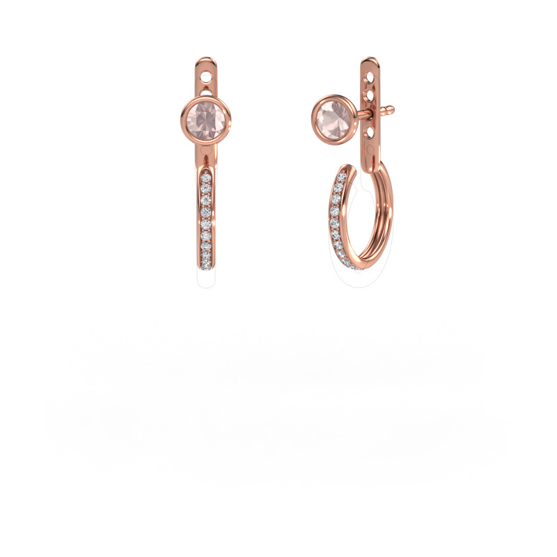 Bild von Ohrsteckers Destiny 585 Roségold Morganit Champagner 4 mm