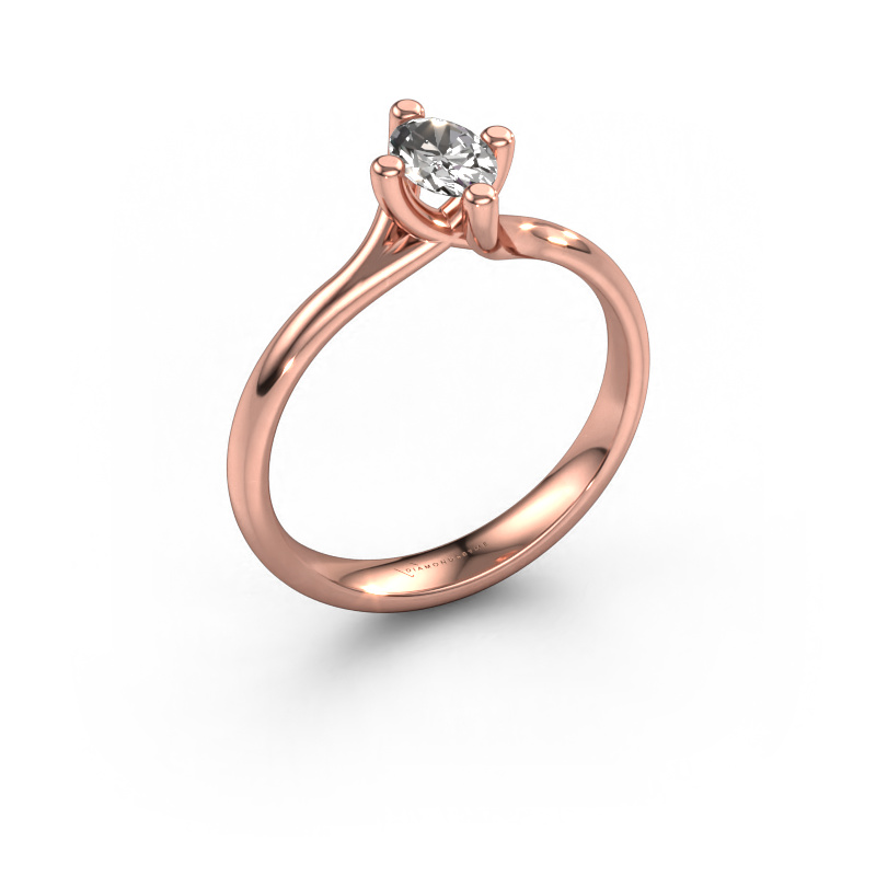 Image of Engagement ring Dewi Oval 585 rose gold Diamond 0.40 crt