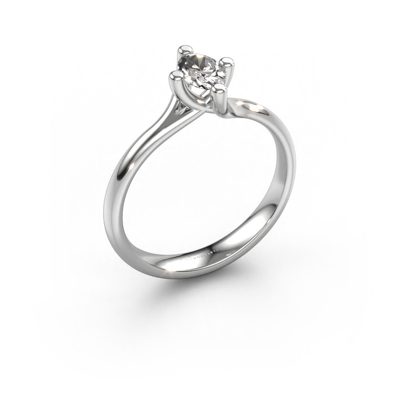 Image of Engagement ring Dewi Oval 585 white gold Diamond 0.40 crt