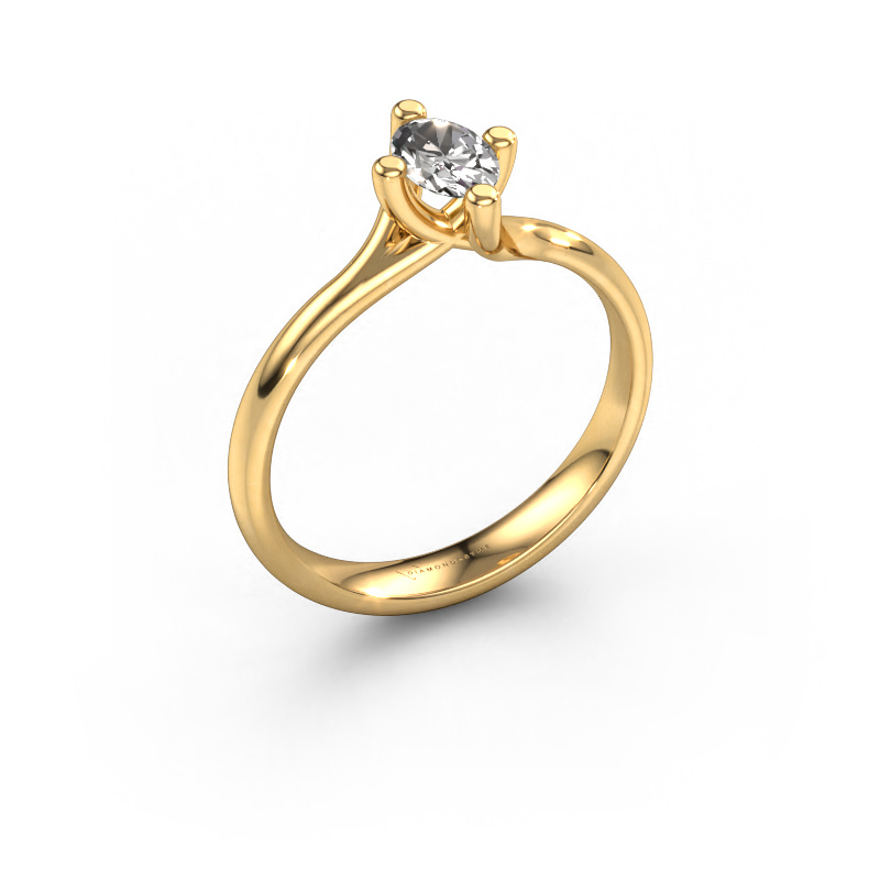 Afbeelding van Verlovingsring Dewi Oval 585 goud Diamant 0.40 crt