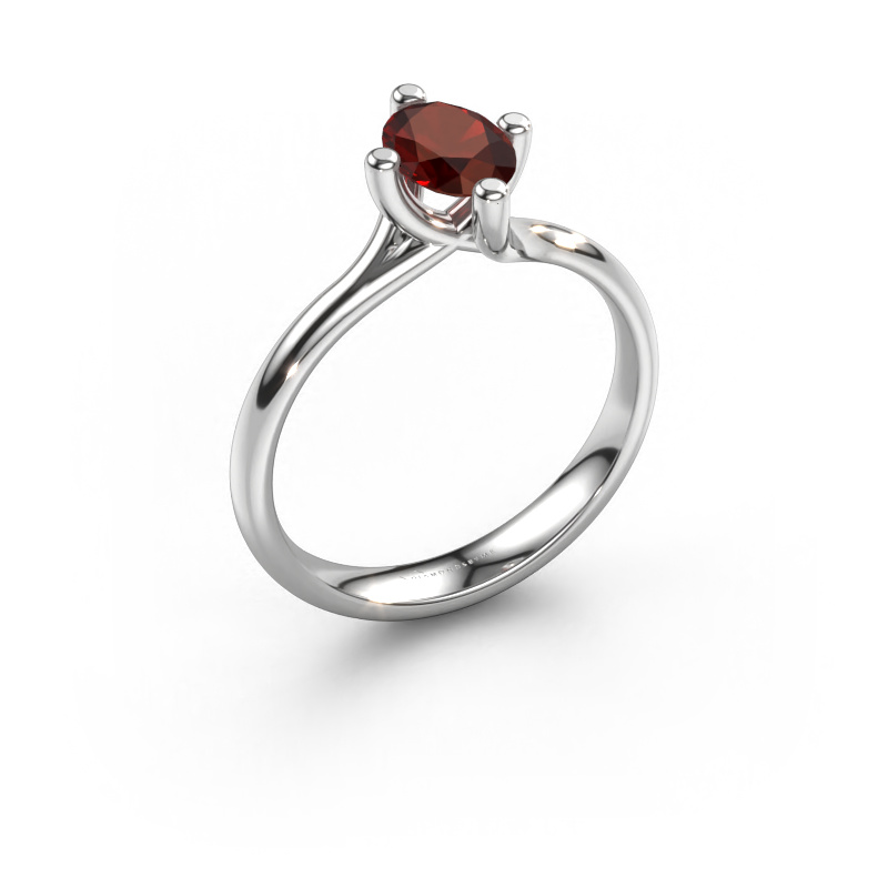 Image of Engagement ring Dewi Oval 950 platinum Garnet 7x5 mm