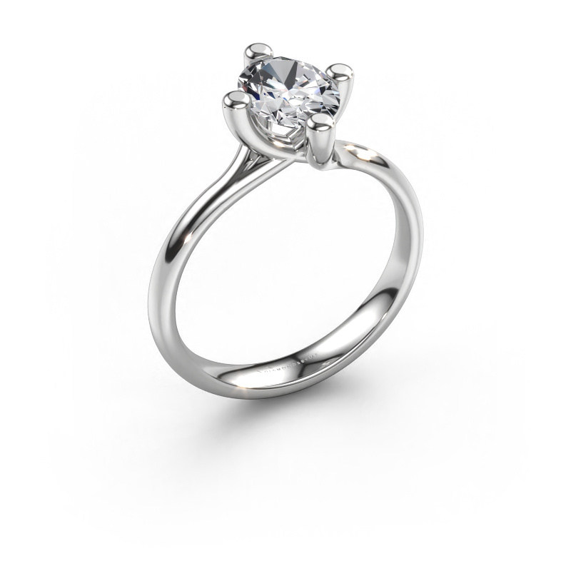 Bild von Verlobungsring Dewi Oval 950 Platin Lab-grown Diamant 1.10 crt