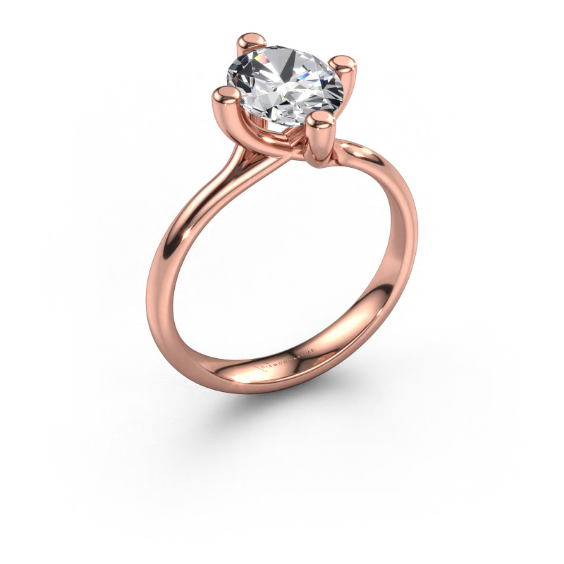 Bild von Verlobungsring Dewi Oval 585 Roségold Lab-grown Diamant 1.80 crt