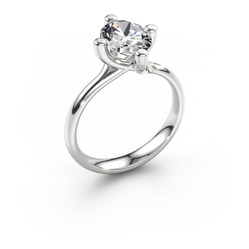 Bild av Förlovningsring Dewi Oval 950 platina Diamant 1.80 crt