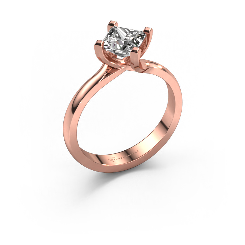 Image of Engagement ring Dewi Square 585 rose gold Diamond 1.00 crt