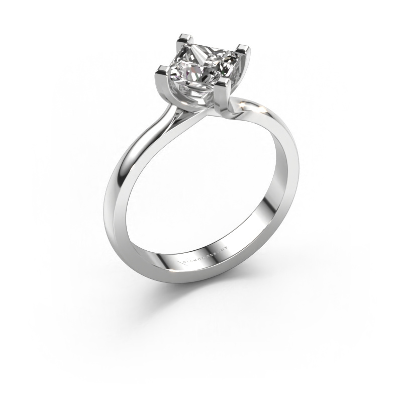 Image of Engagement ring Dewi Square 950 platinum Diamond 1.00 crt