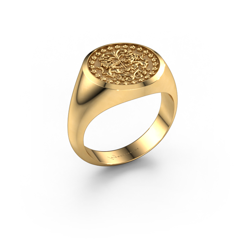 Image of Family crest ring Dex 585 gold