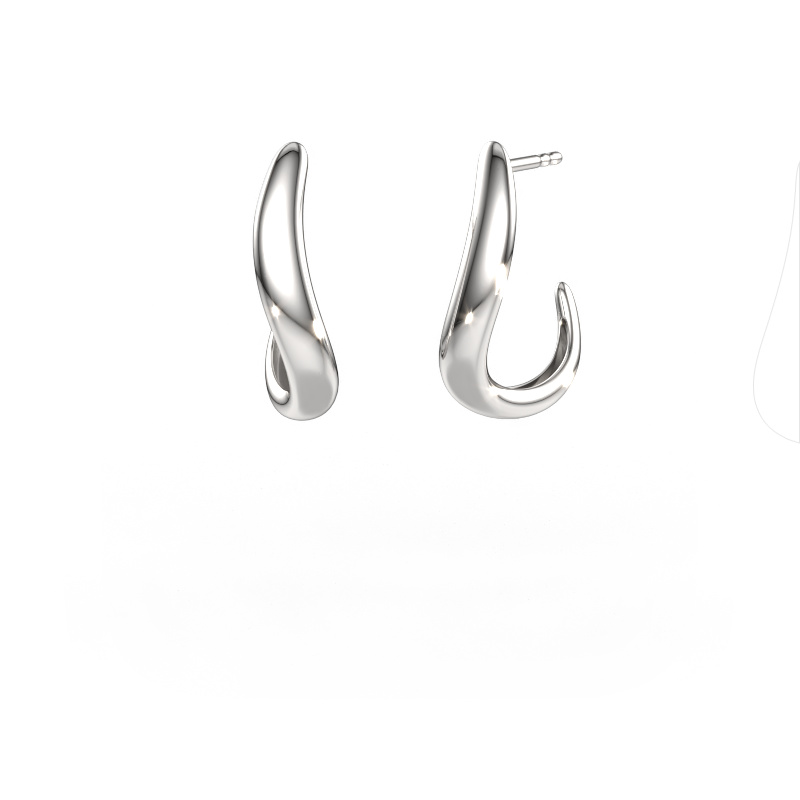 Image de Boucles d'oreilles Dina 1 585 or blanc