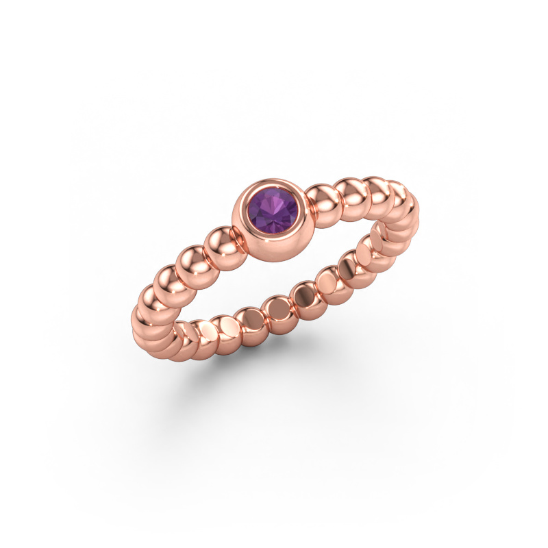 Immagine di Anello componibile Dini 585 oro rosa Ametista 3 mm