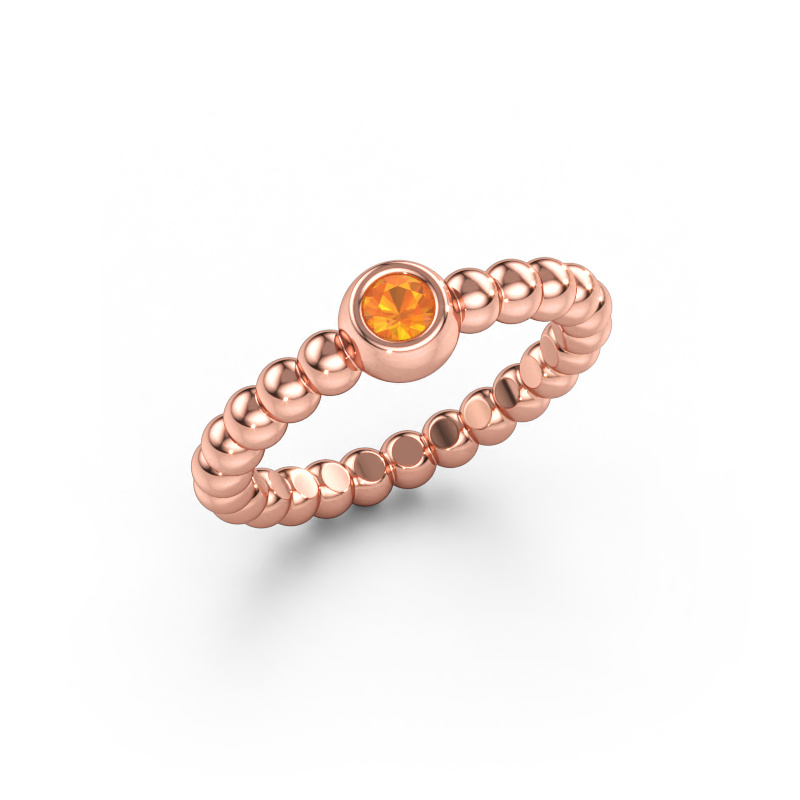 Immagine di Anello componibile Dini 585 oro rosa Citrino 3 mm