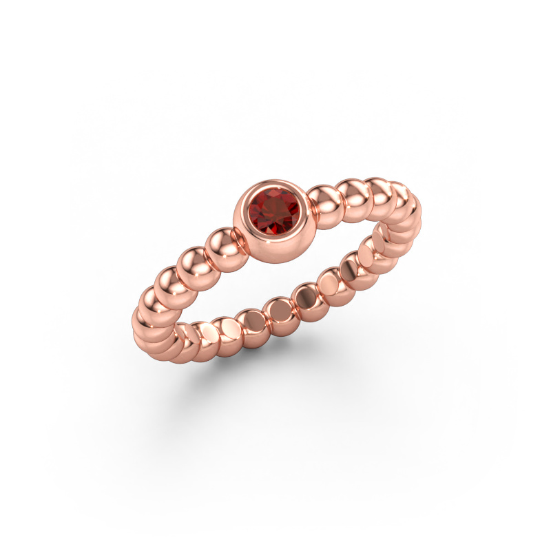 Immagine di Anello componibile Dini 585 oro rosa Granato 3 mm