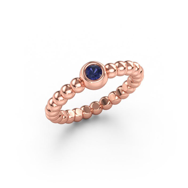 Bild av Stapelbar ring Dini 585 roséguld Safir 3 mm