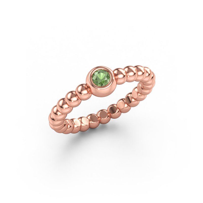 Immagine di Anello componibile Dini 585 oro rosa Tormalina verde 3 mm