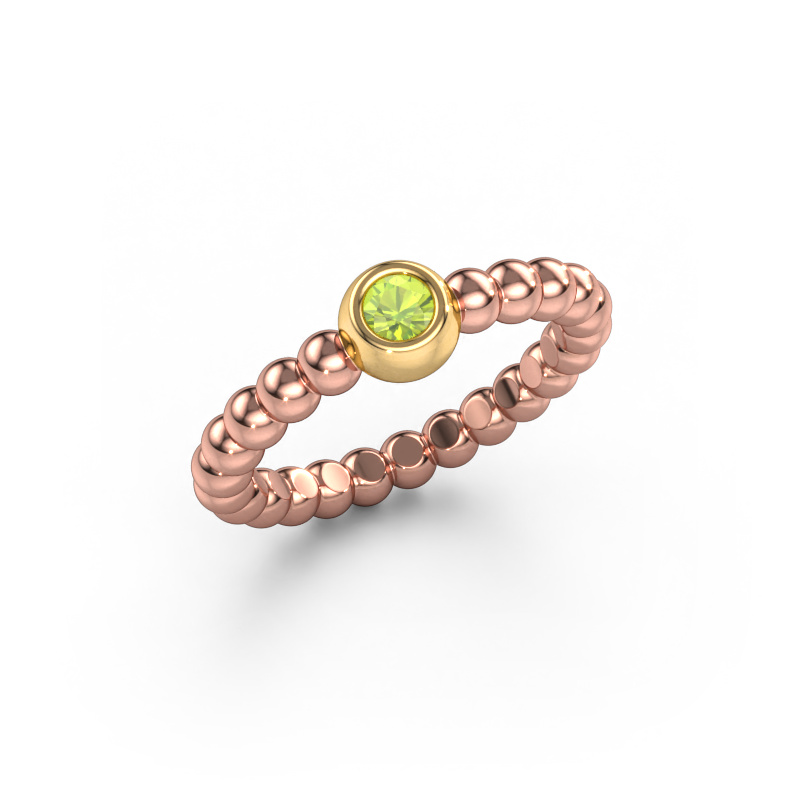 Bild von Vorsteckring Dini 585 Roségold Peridot 3 mm